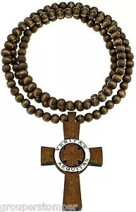 Nuevo Collar Colgante de Madera Veritas Aequitas Verdad y Justicia 36 Inchas - Imagen 1 de 9