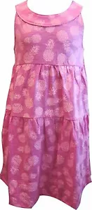 E-vie Angel Girls Dress Sleeveless Pineapple Jersey Tiered Flare Age 2 &3 Years - Picture 1 of 4
