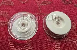 10 Singer Touch & Sew Sewing Bobbins 600 700 series 2 piece Clear /White - Picture 1 of 3