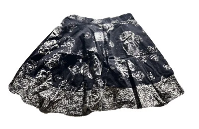 Falda Prabal Gurung Talla 4 Algodón Spandex Longitud 19” Bolsillos Laterales Cremallera #ST3 Foto 1 de 4