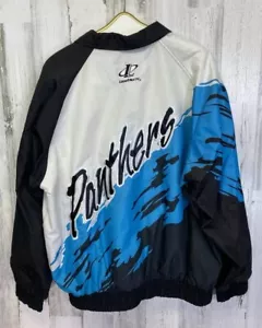Vintage 90s Carolina Panthers Logo Athletic Splash Jacket NFL Pro Line XL - Picture 1 of 16