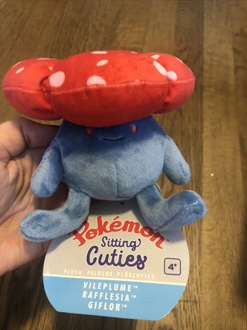 Pokemon Center original Plush Pokémon fit   Sitting cutie 45 Vileplume Tags New Cover