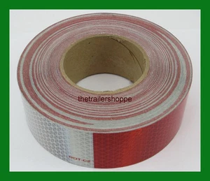 Cinta CONSPICUITY 11"" roja 7"" blanca 2"" X 50' reflector reflectante aprobado por punto - Imagen 1 de 2