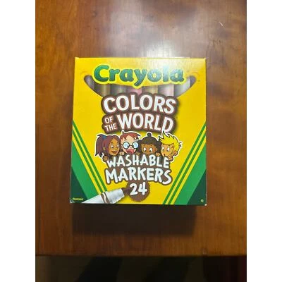 Crayola Markers | Colors of the World Washable Broad Line | 24 Count - Image 1 of 4