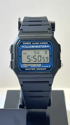 CASIO Digital Hombre Reloj Clásico Iluminador Alarma Cronómetro F105 F105W Nuevo Foto 1 de 4
