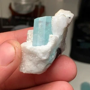 40 Grams Aquamarine Feldspar Matrix from Pakistan Natural Gemstone *Video* - Bild 1 von 8