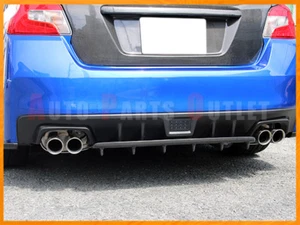 CS Style Carbon Fiber Rear Under Diffuser Lip For 2015-2017 SUBARU WRX STI - Picture 1 of 3