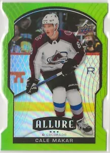 2020-21 Upper Deck Allure Green Quartz #6 Cale Makar 17/99 Colorado Avalanche - Picture 1 of 2