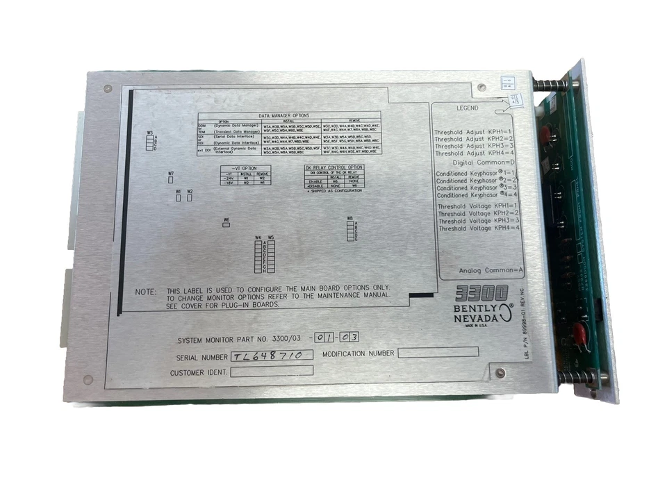 Bently Nevada 3300 System Monitor 3300/03-01-03 - Image 1 of 4