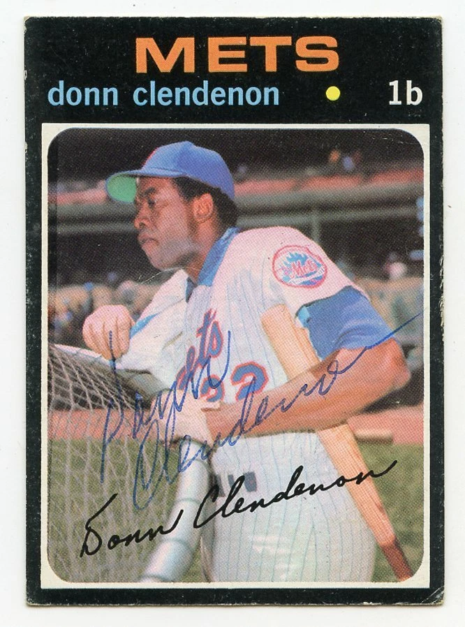 Auténtico Topps #115 Mets 1971 firmado por Donn Clendenon garantizado KOA Foto 1 de 1