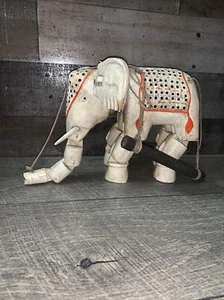 Vintage Elefant Matriarchin Indien Holz Exotisch Import Marionette Puppe - Bild 1 von 7