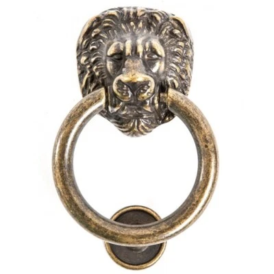 BATTANTE Pour Porte En Laiton Massif Avec Tête De Lion Pour Portail 3KG - Photo 1/2