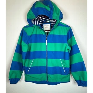 Hanna Andersson Jacket Boys Wind At Your Back Anorak Sz 140 - 10 Hood Blue Green - Picture 1 of 7