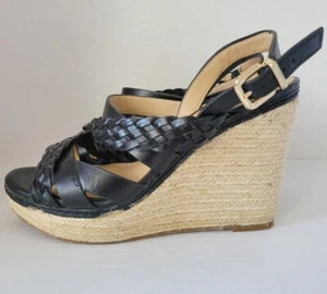 Antonio Melani Wedge Platform Women's Sling Back Sandal Black US 6 - Picture 1 of 5