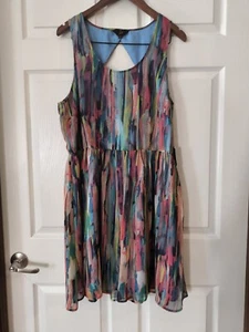 New Jack By BB Dakota Sleeveless Dress Size 14 Multicolor - Picture 1 of 7