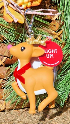 CHRISTMAS~🦌REINDEER ~NOSE LIGHTS UP~POCKETBAC GEL HOLDER Bath Body~SHIP FREE! - Image 1 of 3