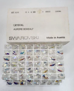 Factory Pack Swarovski Crystal Clear AB 15x10mm Faceted Oval 5200 Beads; 144pc - Picture 1 of 2