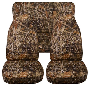 Juego completo de fundas de asiento de coche delanteras + traseras camufladas pato de caza se adapta a 1989-1998 Geo Tracker - Imagen 1 de 9
