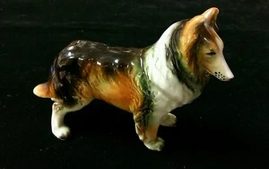 Vintage Collie Dog Figurine Japan Mid-Century 7" x 5" Near Mint - Picture 1 of 4