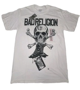 Bad Religion 2013 Gildan weißes T-Shirt klein selten Totenkopf Stiefel neu mit Etikett Punk Rock Band - Bild 1 von 15