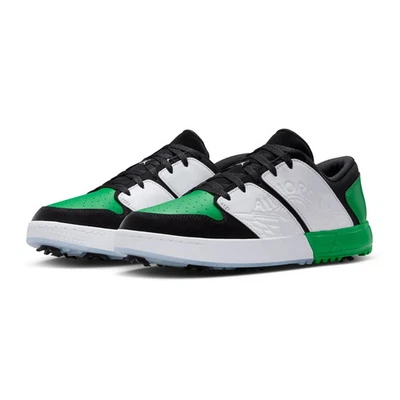 Nike Men's Air Jordan 1 NU Retro Golf Shoes, Lucky Green/Black, Size 11.5 No Lid - Image 1 of 4
