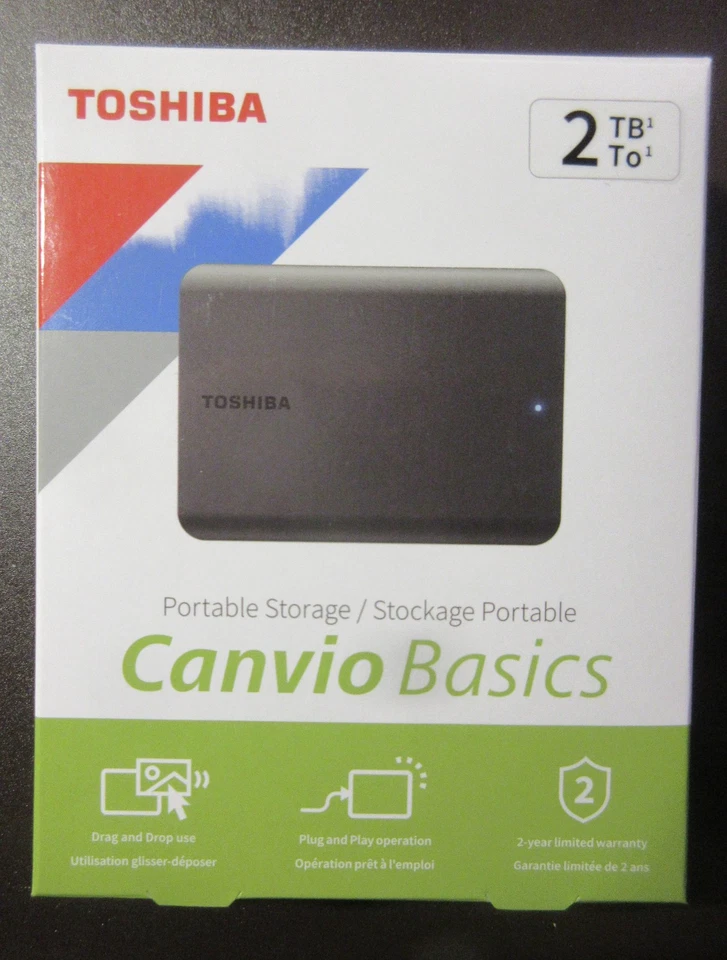 Toshiba Canvio Basics 2TB, USB 3.2, 2,5 Zoll Ext. Festplatte HDTB520EK3AA - Bild 1 von 2