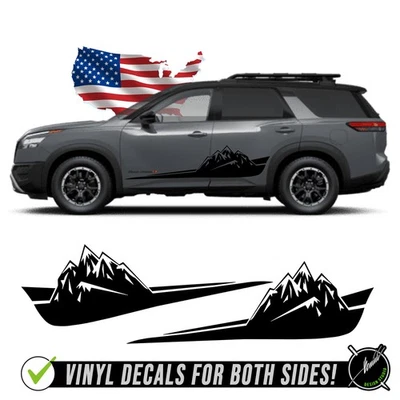 Rayas de carreras laterales Mountain Range - Se adapta a Nissan Pathfinder 2022 en adelante Foto 1 de 3