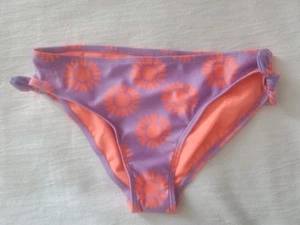 Little Girls 1-Pc Wonder Nation Purple Floral Bikini Bottom Swimsuit Sz L 10-12 - Picture 1 of 6
