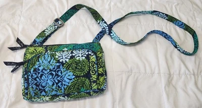 Vera Bradley Purse Blue Green Bag Floral Crossbody Strap - Image 1 of 4