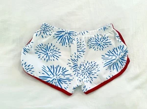 The Beaufort Bonnet Company Little Girl Fireworks Shorts Red White Blue - Size 5 - Picture 1 of 6