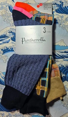 Pantherella Men's English Cotton Socks 3-Pack Check Textured UK 6-7 EU 39-40 £54 - Image 1 of 4