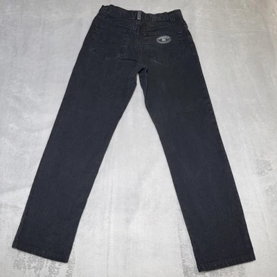 Pantalones de mezclilla VERSACE 32 V2 CLASSIC botones delanteros negros de algodón 32 x 30 Italia Foto 1 de 4