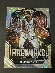 2022-23 Panini Prizm Fireworks Silver Disco No Huddle Prizm #9 Kevin Durant SP - Picture 1 of 2