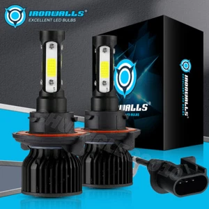 4-sides 9008 H13 LED Headlight Bulbs High Low Beam White Super Bright 3000000LM - Picture 1 of 12
