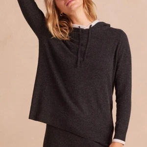 Summersalt Womens Medium The Coziest Cashmere Wool Blend Hoodie Sweater Gray NWT - Picture 1 of 4