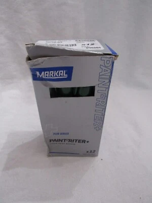 MARKAL Paint Marker 096966 PAINT-RITER+ OILY SURFACE GREEN Box of 12 - Image 1 of 3