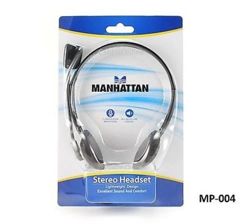 Manhattan 164429 Silver/Black Headband Headsets