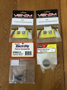 New 4 Packs Of RC Plane Accessories Converter Plugs, Connectors & Tape Venom - Picture 1 of 8