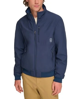 Bass Outdoor Full Zip Bomber Jacket Men's L Dress Blue Stand Collar Long Sleeve - Image 1 of 4