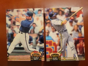 1992 Stadium Club Members Choice Lot George Brett, Robin Yount Hall of Fame