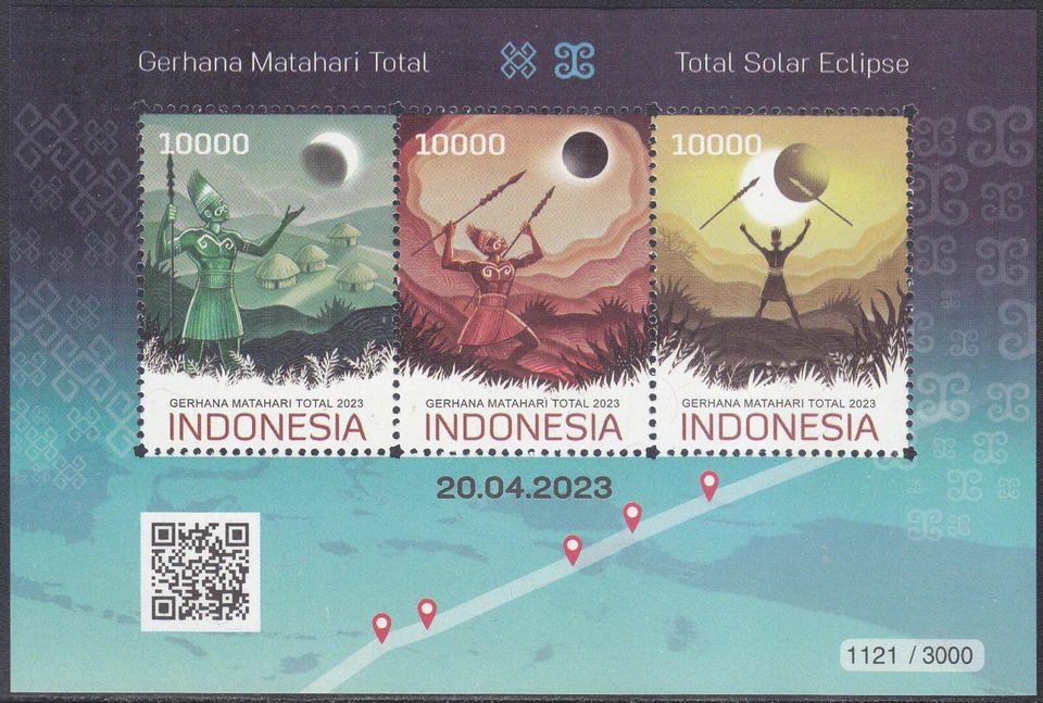 Indonesia - Indonesia Edición 2023 (SS 428) Eclipse Solar Total Foto 1 de 1