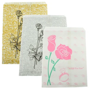 Bolsas de regalo de papel rosa plata oro rosa joyería mercancía compras 8,5x11 100 piezas - Imagen 1 de 16