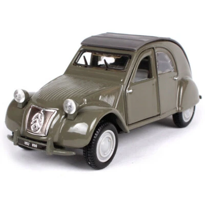 NEW-RAY MODELLINO AUTO CITROEN 2CV 1952 SCALA 1:32 DARK GREY DIE-CAST METAL NEW - Immagine 1 di 4