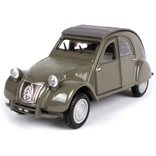 NEW-RAY MODELLINO AUTO CITROEN 2CV 1952 SCALA 1:32 DARK GREY DIE-CAST METAL NEW - Immagine 1 di 4