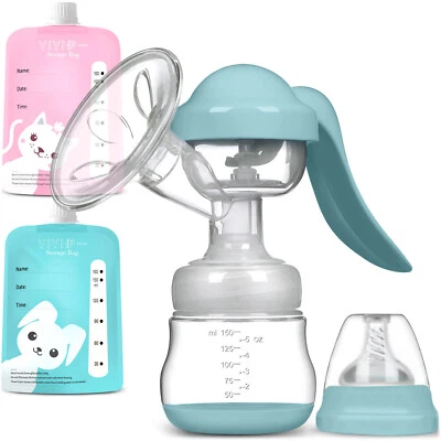 Single Handmilchpumpe Milchpumpe Brustpumpe Babyflasche Laktation Berdsen