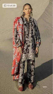 Maria B design Stitched Shlwar Kameez Dupatta Chest Size 23Length 43 In Khddar - Picture 1 of 5