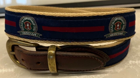 Medinah Country Club 2006 PGA Championship YRI Leather Golf Belt Men's 36 Tiger Cover