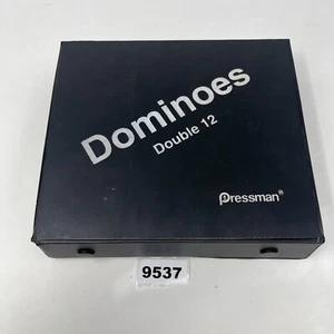 Double 12 Dominoes by Pressman - 91 Pieces Complete in Original Clasp Box - Picture 1 of 9