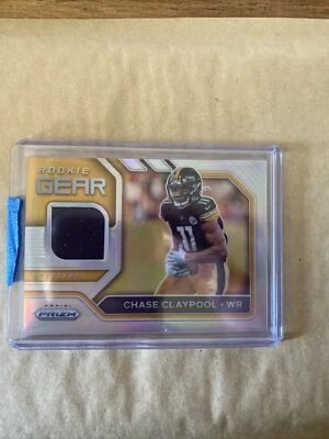 2020 Panini Prizm Chase Claypool Rookie Gear Patch Silver Card Jersey RC #25 - Image 1 of 2