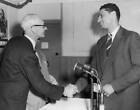 Cricket Legend Jack Hobbs Presents Polly Umrigar Indian Team A Cheque 1959 PHOTO